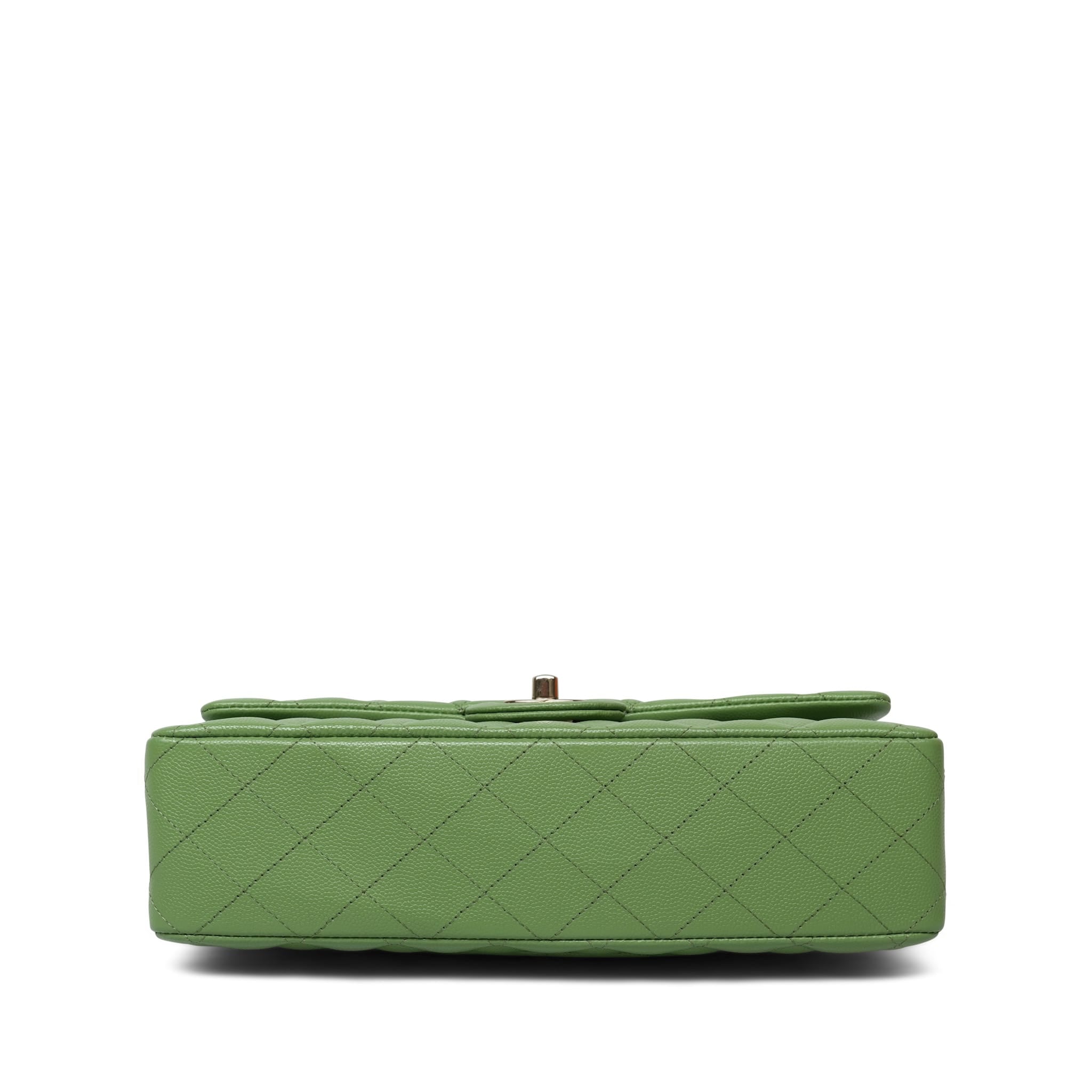 Product image 6 of 16: Pistachio Green Caviar Quilted Classic Flap Medium LGHW