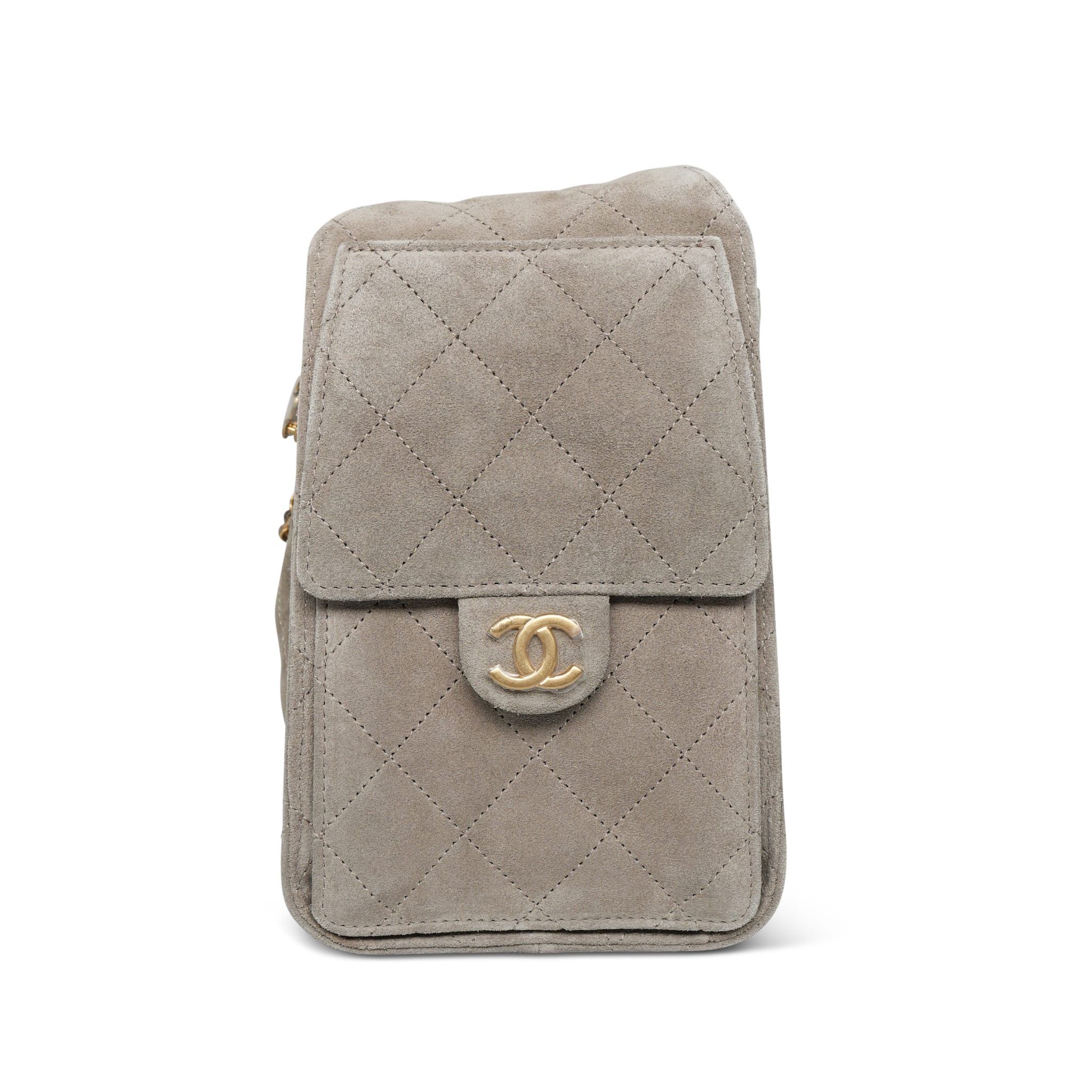 Product image 4 of 14: 25K Dark Grey Suede Quilted 25 Hobo Bag Small AGHW