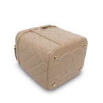 Product image 12 of 28: Beige Lambskin Quilted Top Handle Vanity Case LGHW