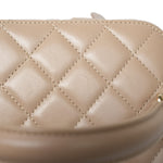 Product image 24 of 28: Beige Lambskin Quilted Top Handle Vanity Case LGHW