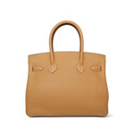 Product image 7 of 14: Birkin 30 Natural Sable Togo Gold Plated T Stamp