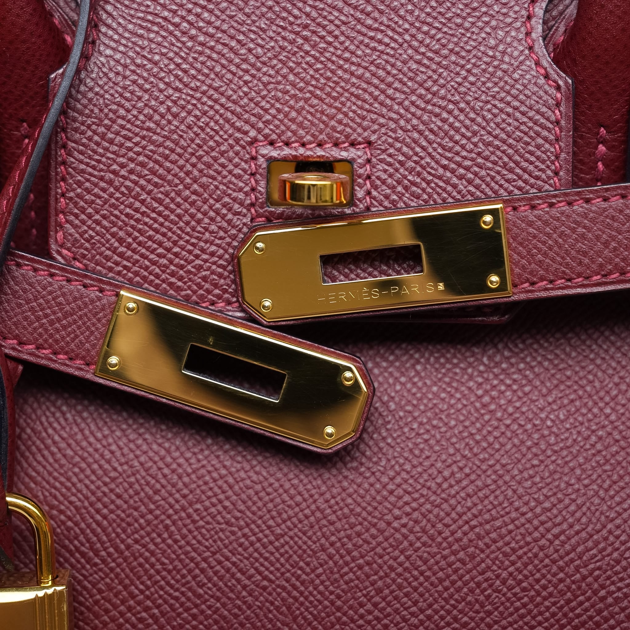 Product image 3 of 14: Birkin 30 Rouge H Epsom Gold Plated T Stamp