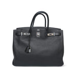 Product image 4 of 14: Birkin 40 Black Togo Palladium Plated O Square Stamp