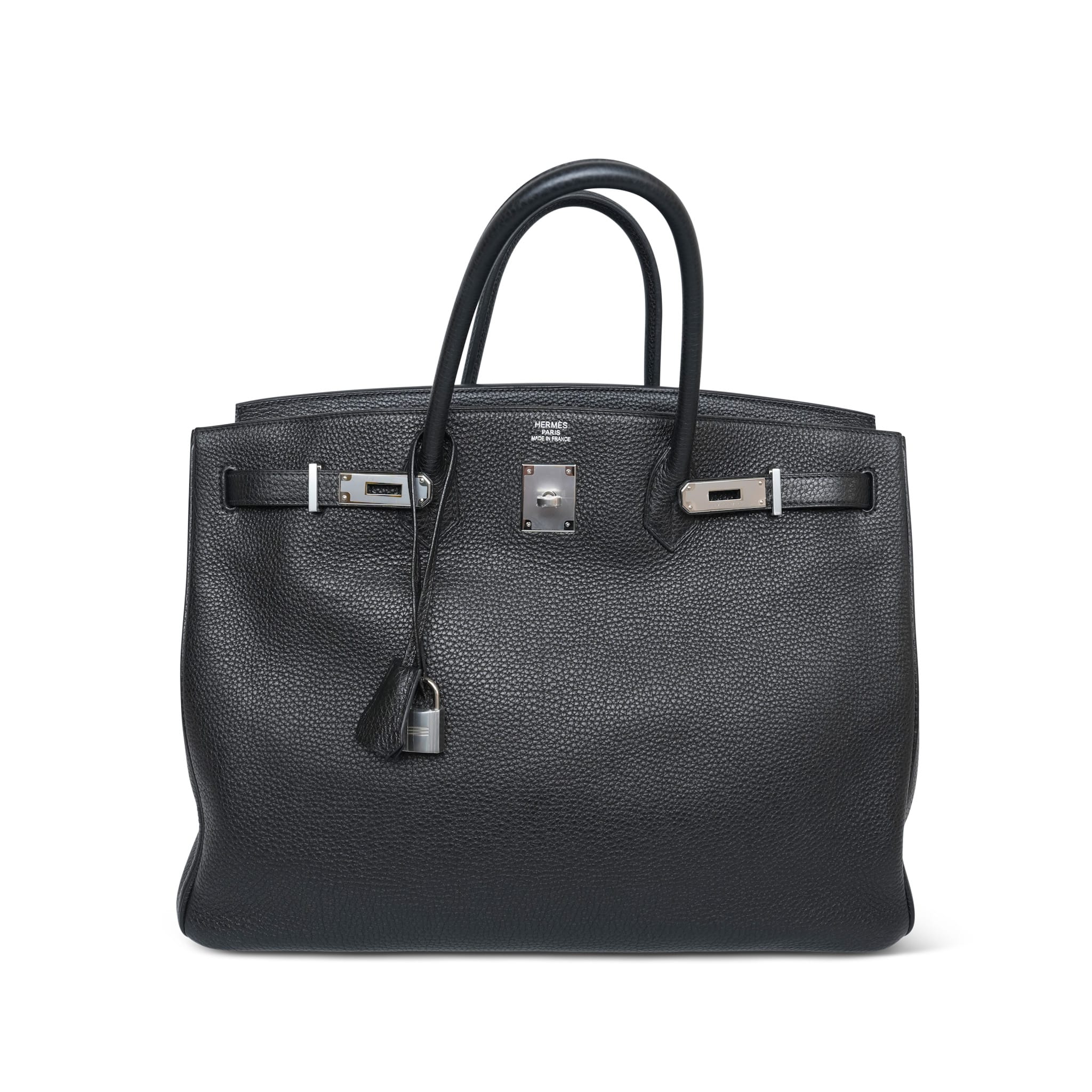 Product image 4 of 14: Birkin 40 Black Togo Palladium Plated O Square Stamp