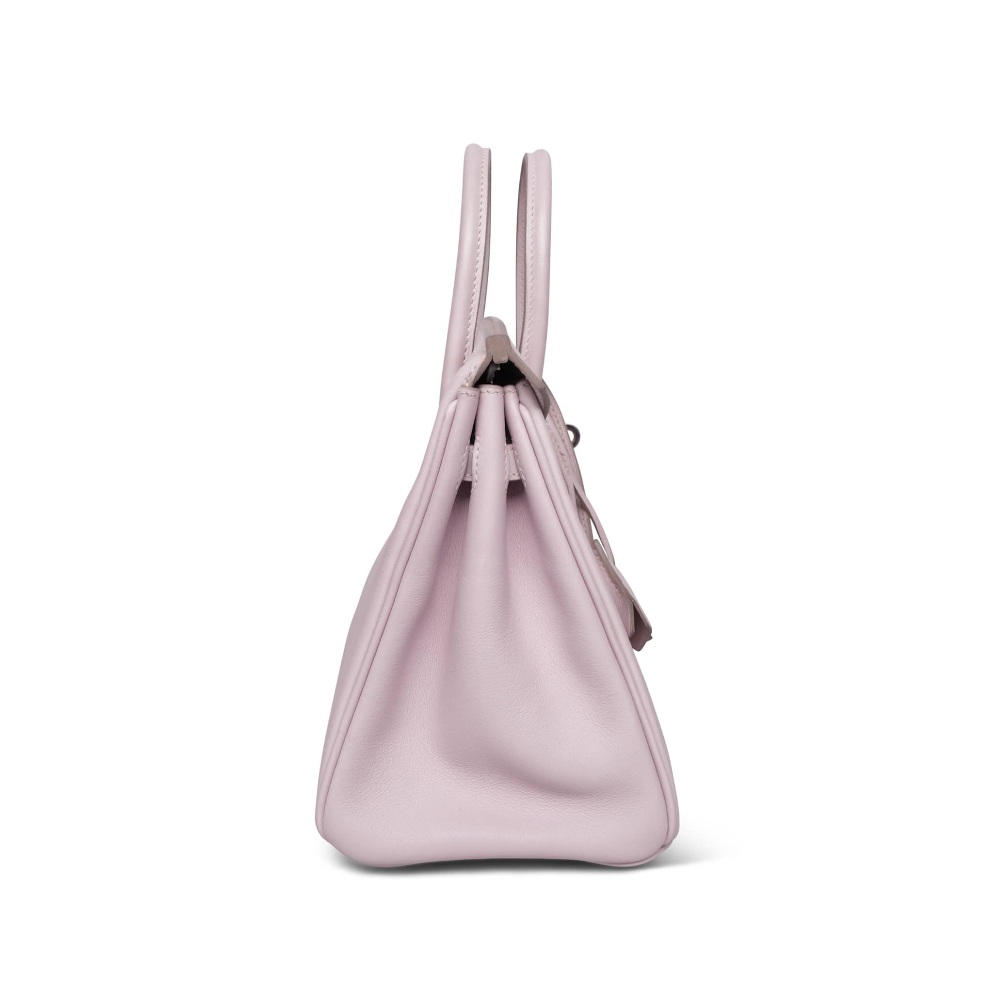 Product image 6 of 25: Birkin 25 Rose Dragee Swift Palladium Plated K Square Stamp