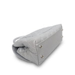 Product image 9 of 14: Silver Metallic Caviar Quilted Coco Handle Small Silver Hardware