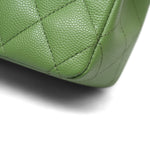 Product image 9 of 16: Pistachio Green Caviar Quilted Classic Flap Medium LGHW