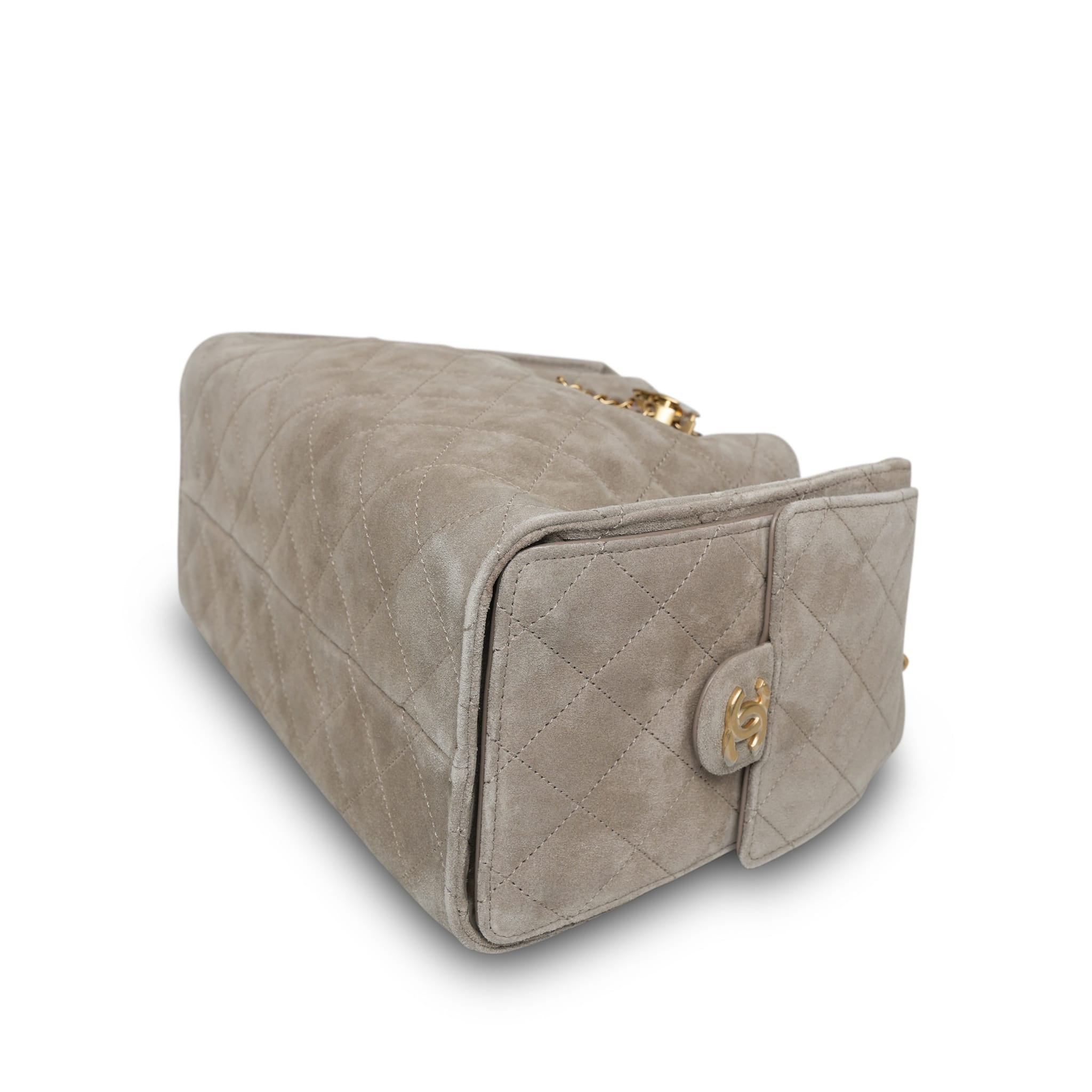 Product image 11 of 14: 25K Dark Grey Suede Quilted 25 Hobo Bag Small AGHW