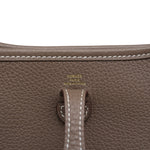 Product image 3 of 16: Evelyne Amazone 16 TPM Etoupe/Bleu Indigo Taurillon Clemence Gold Plated U Stamp