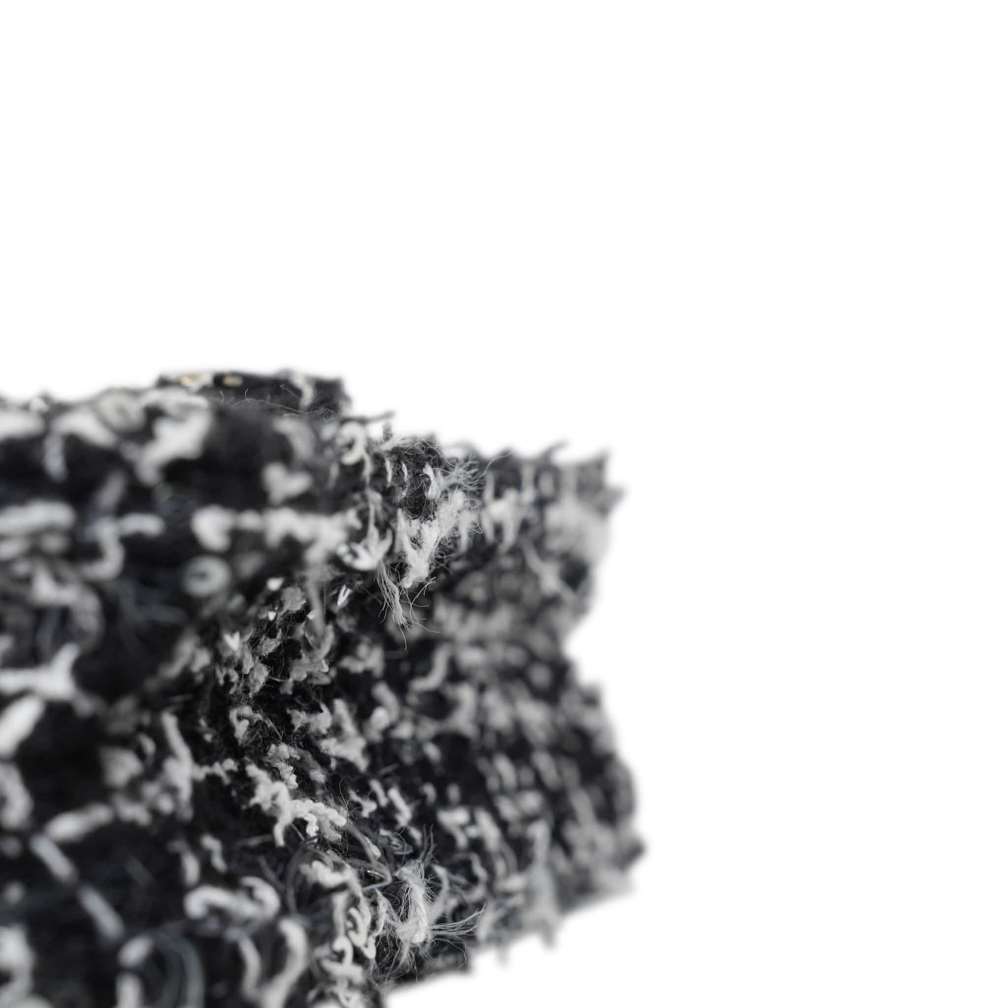 Product image 7 of 17: Black/White/Sequin Tweed Quilted Mini Top Handle Light Gold Hardware