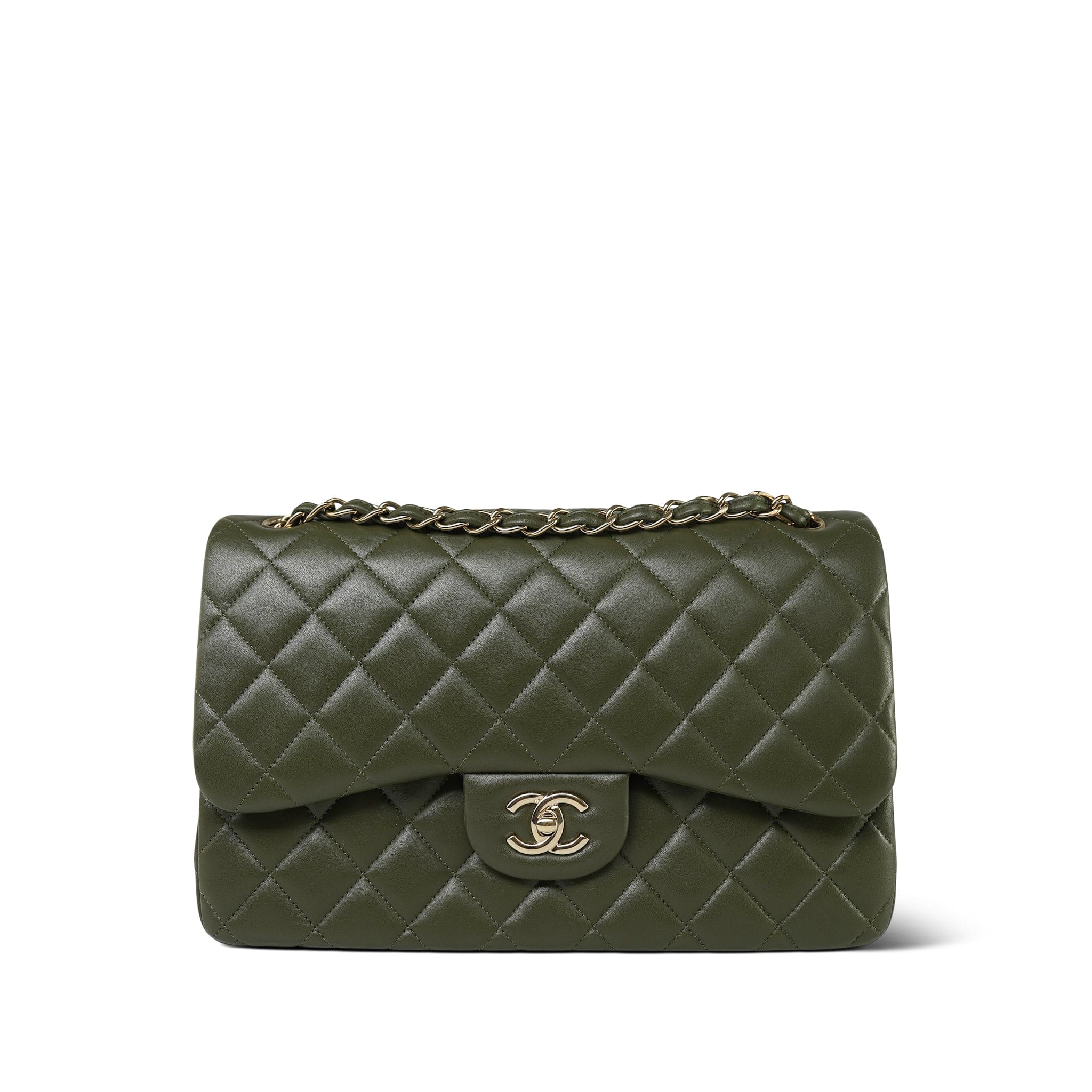 CHANEL ファー素材 ダークグリーン バッグ CHANEL 1992年頃製 キャビアスキンダイアナフラップチェーン