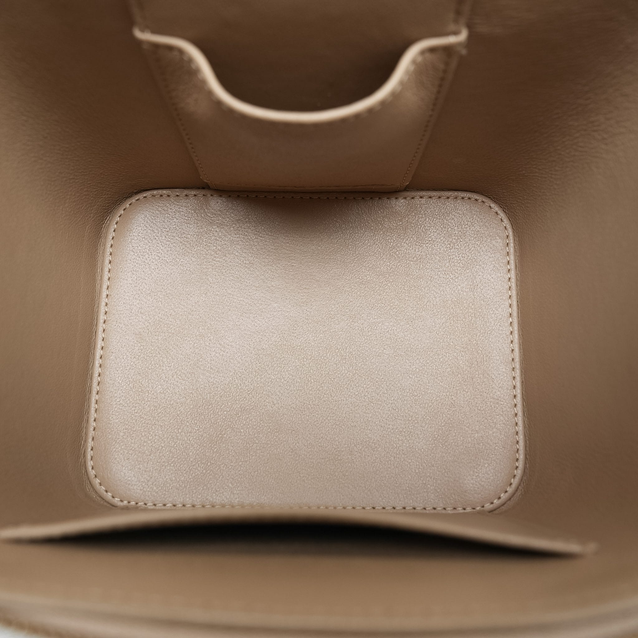 Product image 14 of 28: Beige Lambskin Quilted Top Handle Vanity Case LGHW