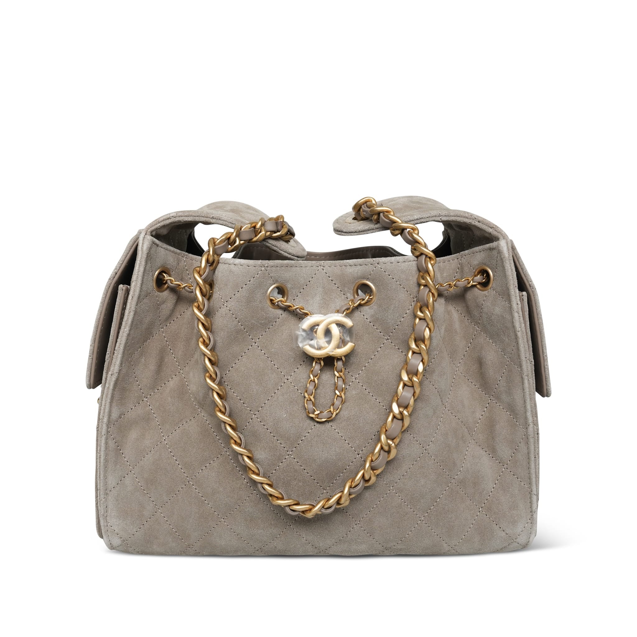 Product image 1 of 14: 25K Dark Grey Suede Quilted 25 Hobo Bag Small AGHW