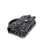 Product image 9 of 17: Black/White/Sequin Tweed Quilted Mini Top Handle Light Gold Hardware