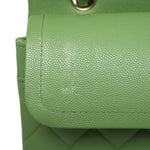 Product image 16 of 16: Pistachio Green Caviar Quilted Classic Flap Medium LGHW