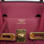 Product image 4 of 13: Birkin 25 Rouge Grenat Veau Togo Gold Plated A Stamp