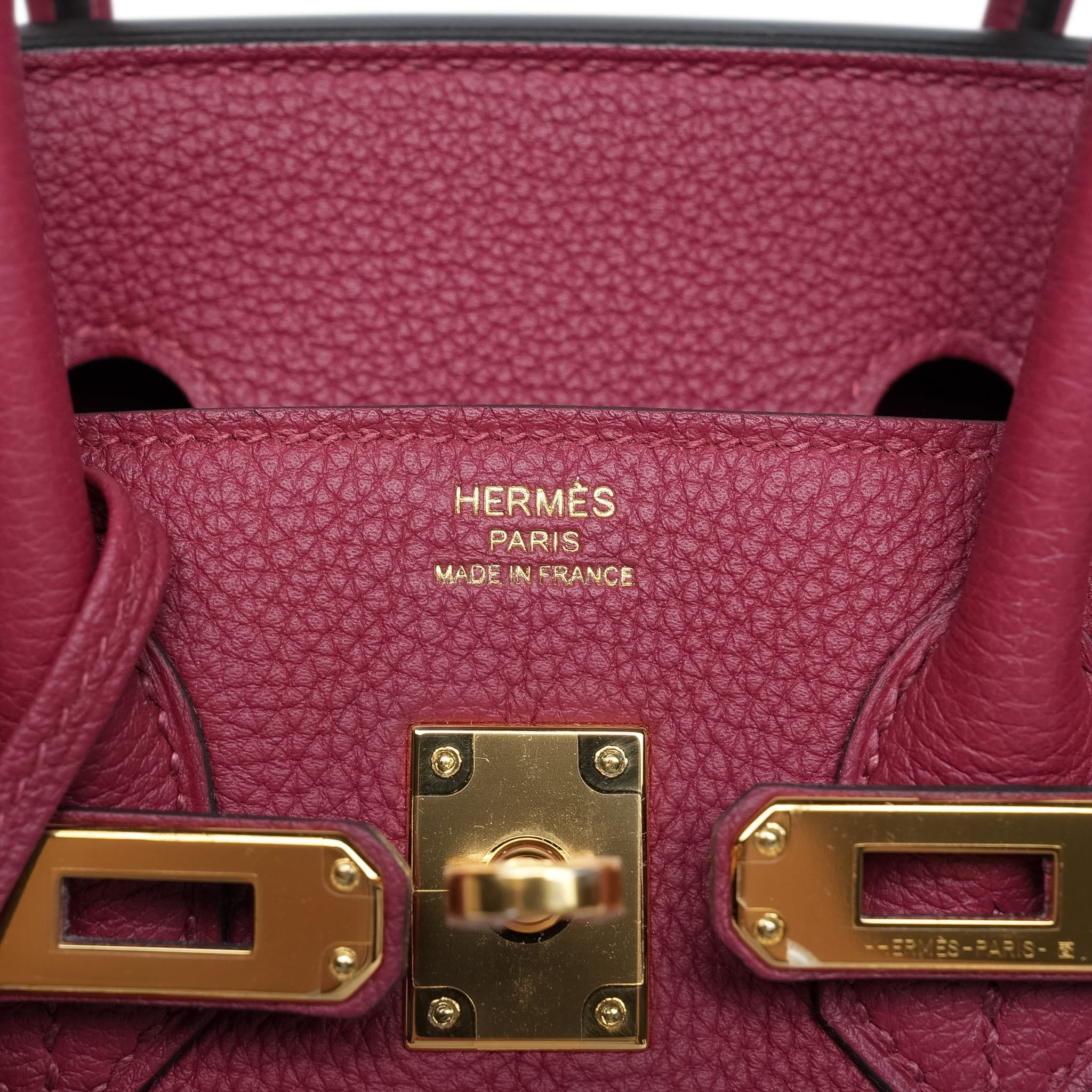 Product image 4 of 13: Birkin 25 Rouge Grenat Veau Togo Gold Plated A Stamp