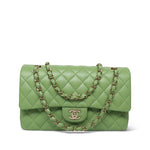 Product image 1 of 16: Pistachio Green Caviar Quilted Classic Flap Medium LGHW