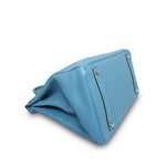 Product image 11 of 16: Birkin 35 Bleu Jean Togo Palladium Plated O Square Stamp