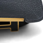 Product image 17 of 17: Geta Black Chèvre Mysore Gold Plated B Stamp