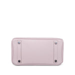 Product image 9 of 25: Birkin 25 Rose Dragee Swift Palladium Plated K Square Stamp