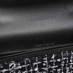 Product image 15 of 17: Black/White/Sequin Tweed Quilted Mini Top Handle Light Gold Hardware