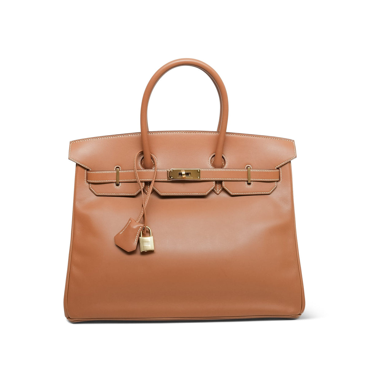 Birkin 35 Natural Veau Chamonix Gold Plated Y Circle Stamp