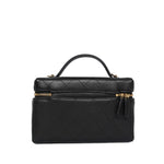 Product image 4 of 12: 26P Black Grained Goatskin Quilted Slim Top Handle Vanity With Chain LGHW