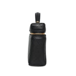 Product image 3 of 12: 26P Black Grained Goatskin Quilted Slim Top Handle Vanity With Chain LGHW