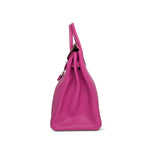 Product image 9 of 27: HAC 32 Fuchsia Chèvre de Coromandel Palladium Plated J Square Stamp