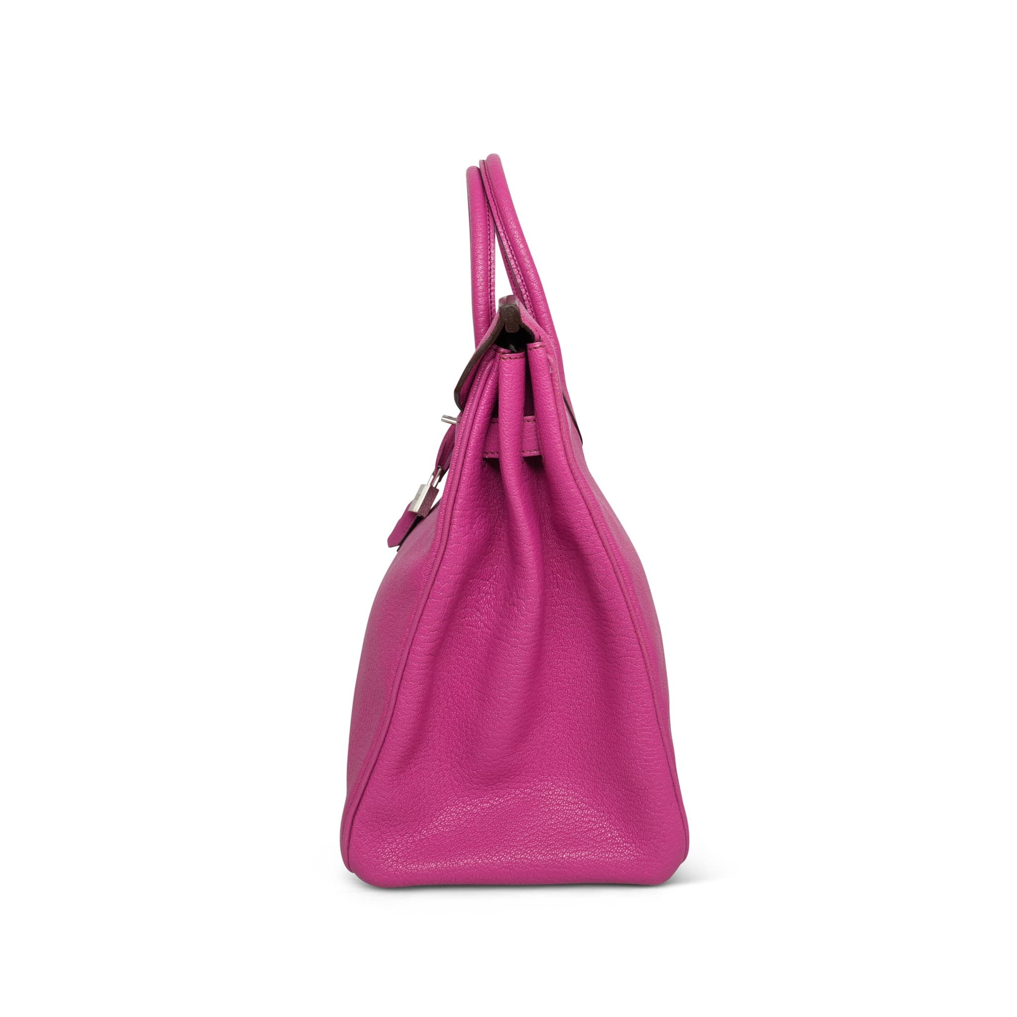 Product image 9 of 27: HAC 32 Fuchsia Chèvre de Coromandel Palladium Plated J Square Stamp