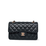 Product image 3 of 20: 21B Black Lambskin Quilted Classic Flap Small Rose Gold HW