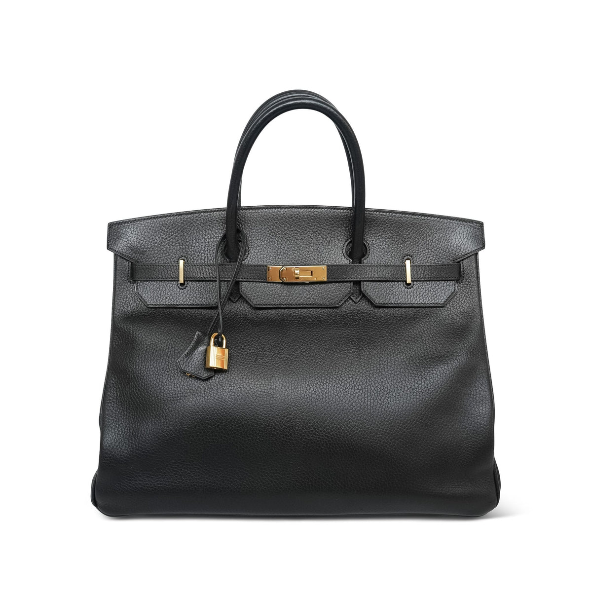 Birkin 40 Black Ardennes Gold Plated C Square Stamp