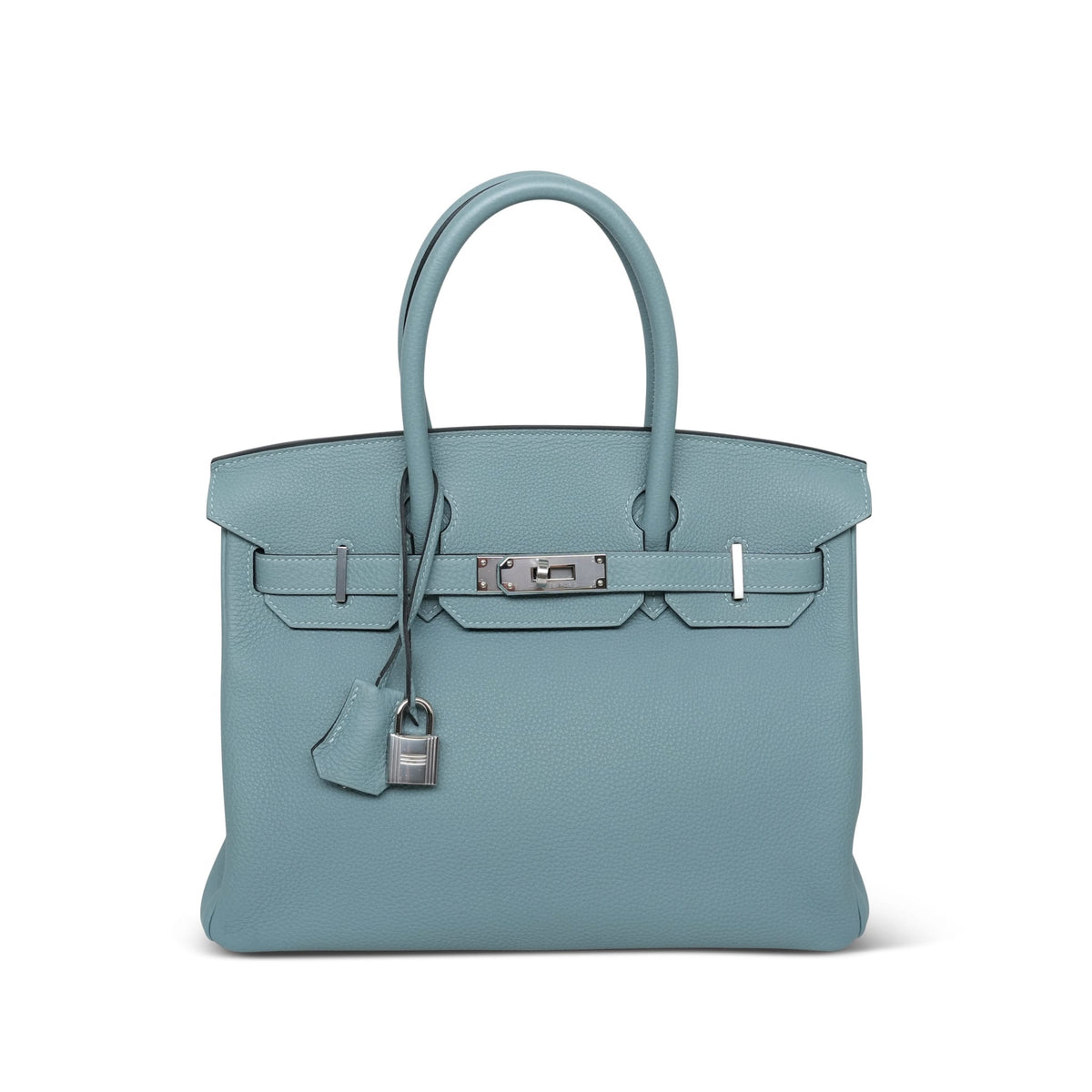 Birkin 30 Ciel Togo Palladium Plated Y Stamp