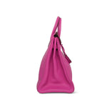 Product image 7 of 27: HAC 32 Fuchsia Chèvre de Coromandel Palladium Plated J Square Stamp