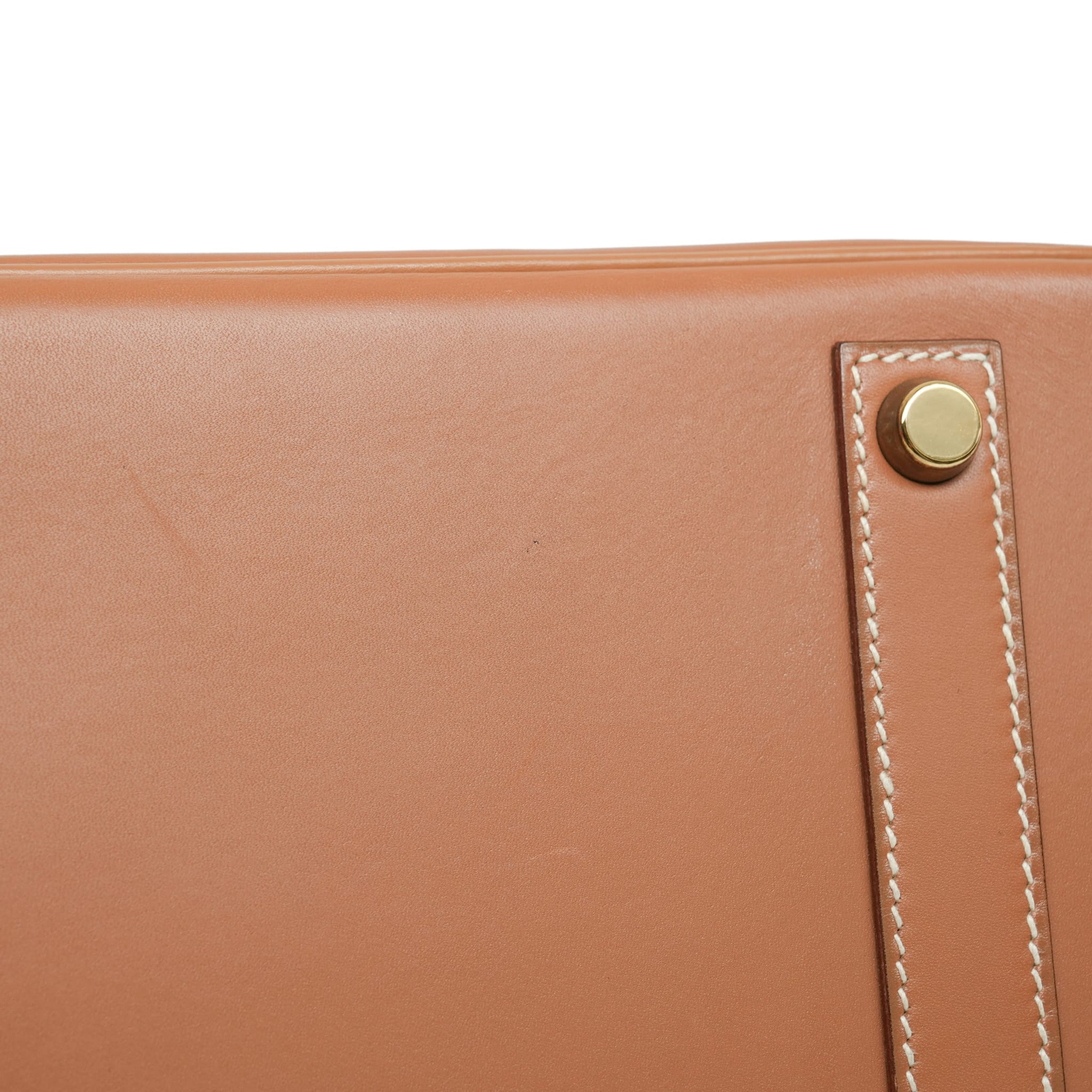 Birkin 35 Natural Veau Chamonix Gold Plated Y Circle Stamp