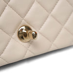 Product image 15 of 17: Light Beige Lambskin Quilted Mini Square Flap LGHW