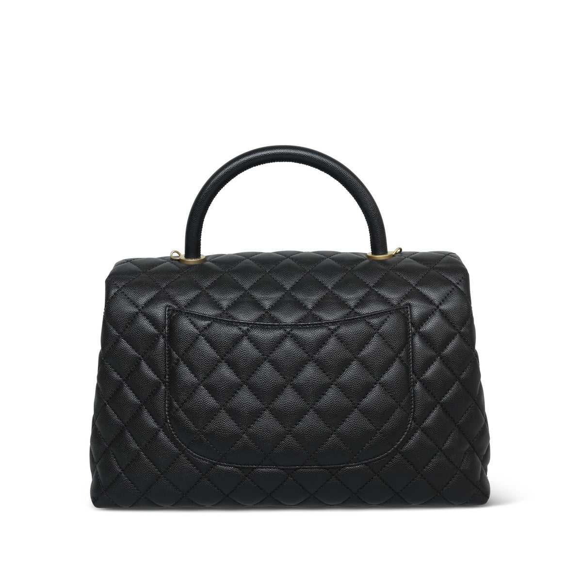 17S Black Caviar Quilted Coco Handle Large AGHW