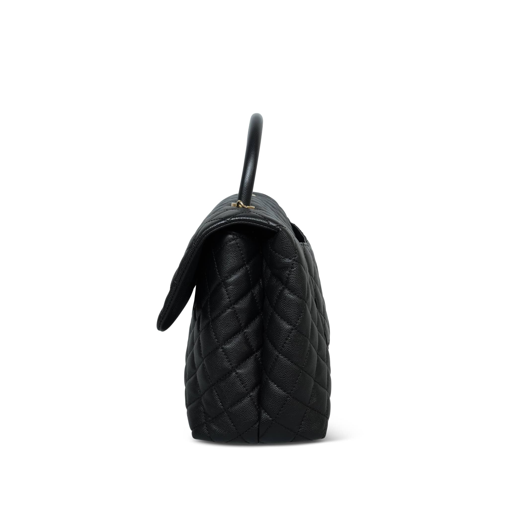 Product image 5 of 14: 17S Black Caviar Quilted Coco Handle Large AGHW