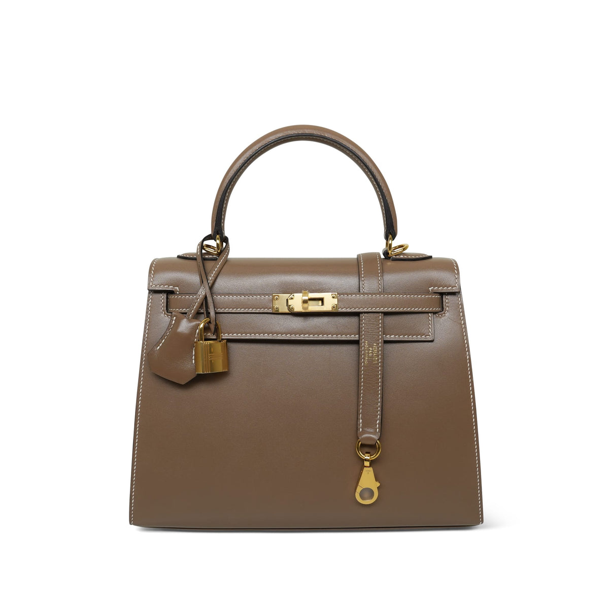 Kelly Sellier 25 Etoupe Tadelakt Gold Plated Z Stamp