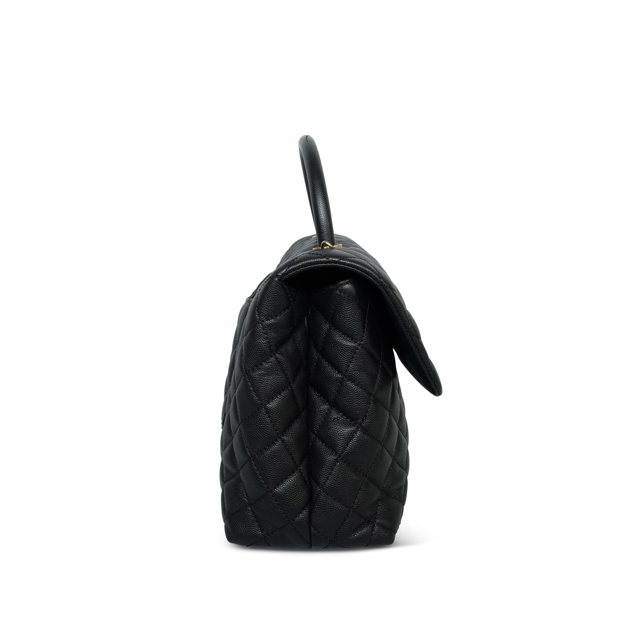 Product image 3 of 14: 17S Black Caviar Quilted Coco Handle Large AGHW