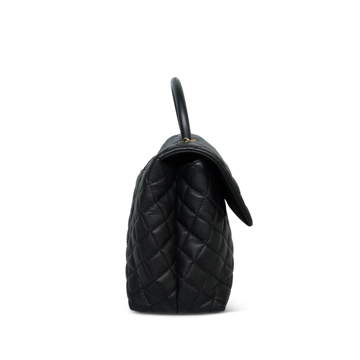 17S Black Caviar Quilted Coco Handle Large AGHW