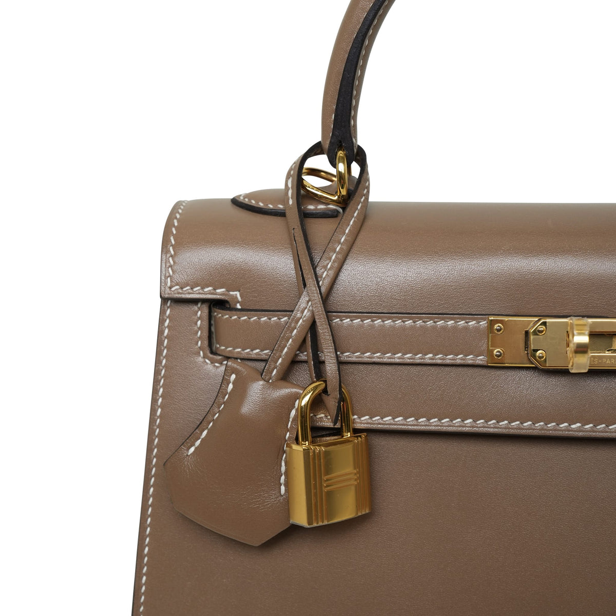 Kelly Sellier 25 Etoupe Tadelakt Gold Plated Z Stamp