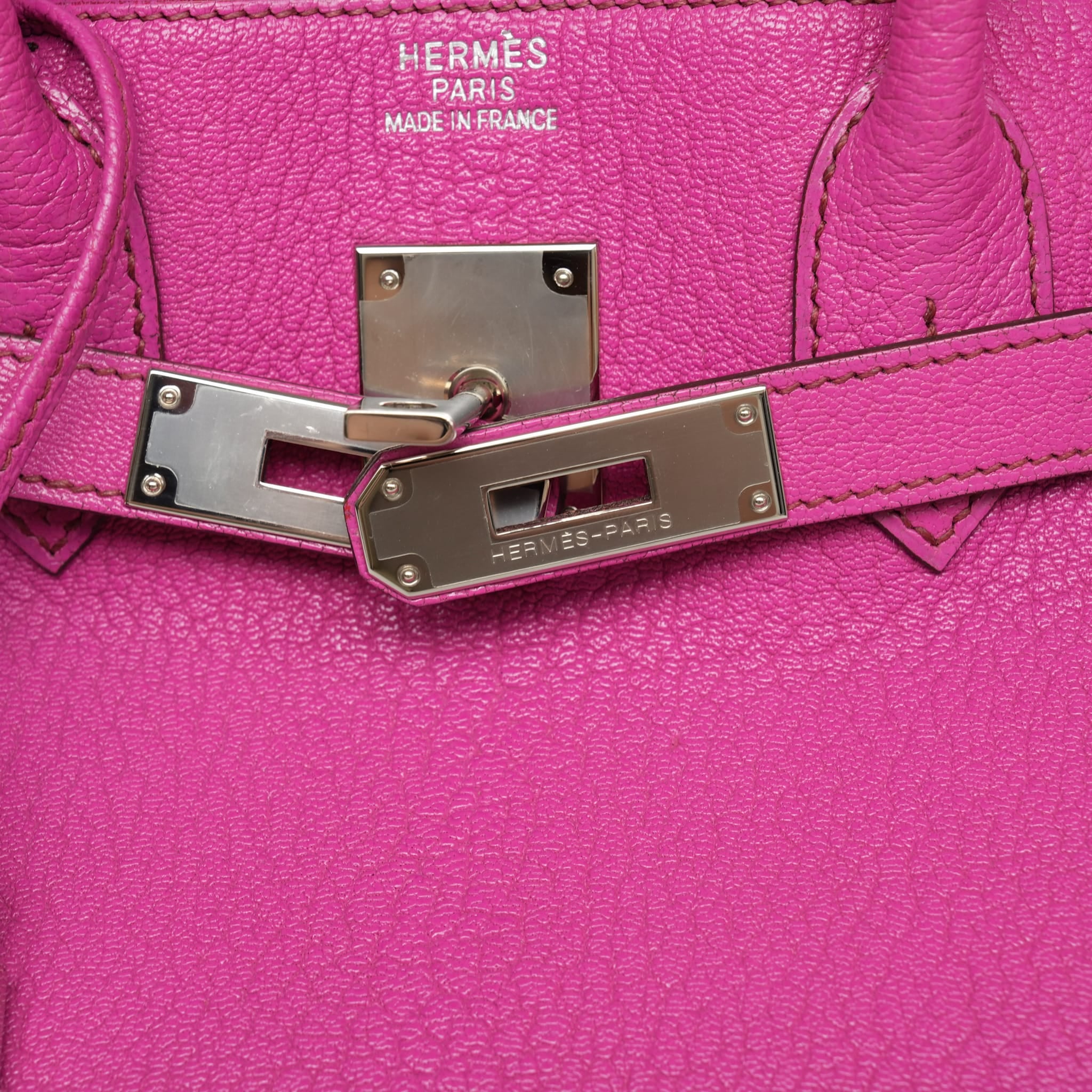 Product image 5 of 27: HAC 32 Fuchsia Chèvre de Coromandel Palladium Plated J Square Stamp
