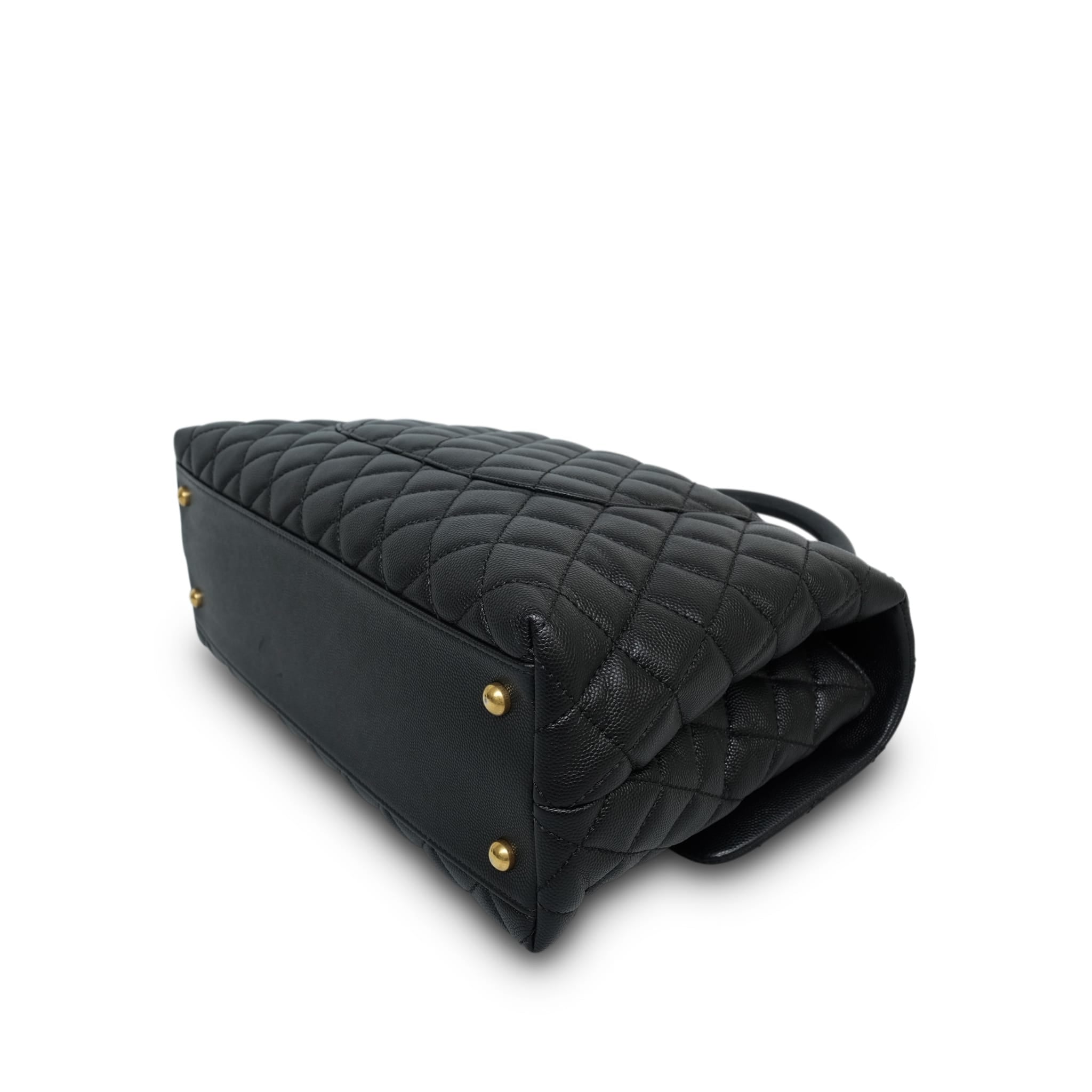 Product image 12 of 14: 17S Black Caviar Quilted Coco Handle Large AGHW