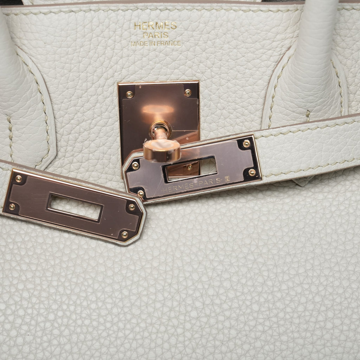 Birkin 30 Beton Togo Rose Gold Plated D Stamp