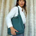 Product image 2 of 21: So Kelly 26 Malachite Togo Palladium Plated Q Square Stamp