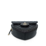 Product image 13 of 16: Black Lambskin Quilted Heart Bag Large Light Gold Hardware