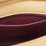 Product image 14 of 15: 15C Metallic Gold Lambskin Pearl Embellished Slim Flap Bag AGHW