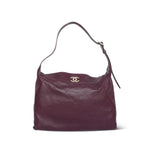 Product image 1 of 22: 26P Dark Burgundy Lambskin Quilted Maxi Hobo Shoulder Bag LGHW